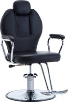 Kappersstoel Kunstleer Zwart (Incl Kammenset 3delig) - Kapper stoel - Barberstoel - Barbierstoel - Behandelstoel