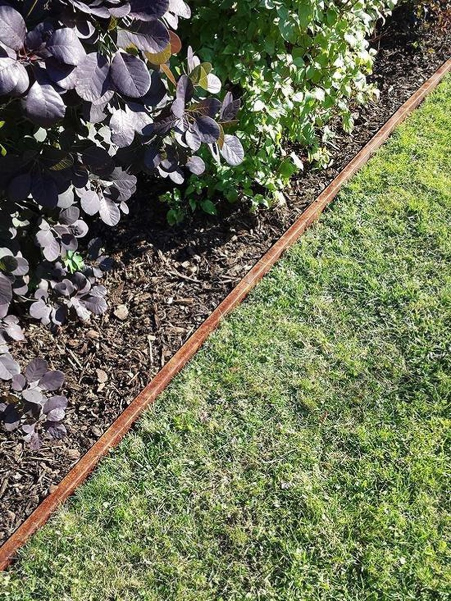 Flexline Corten 56cm L=216cm Incl. 5 verzinkte grondnagels 30cm 1 verbindingsset