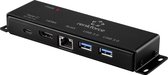 Renkforce RF 3754060 USB / HDMI / RJ45 Adapter [1x USB-C bus - 1x USB-C bus, HDMI-bus, RJ45-bus, USB 3.2 Gen 1 bus A (USB 3.0)] Zwart