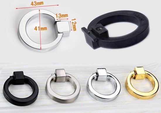 Bedoel Rentmeester gemiddelde Set van 5 metalen ringen (goudkleur), handgrepen | bol.com