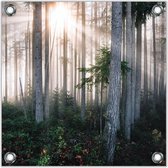 Tuinposter –Rustgevend Bos– 50x50cmFoto op Tuinposter (Wanddecoratie voor buiten en binnen)