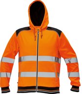 Knoxfield Hooded vest HV fluor oranje, maat L - EN471