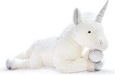 Zilvere unicorn knuffel 100 cm, Luxe eenhoorn knuffel, eenhoorn knuffel, Dou Dou et Compagnie.