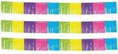 3x guirlandes à franges colorées - 10 mètres - guirlande de fête