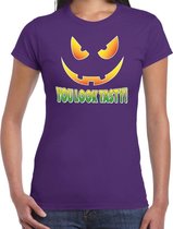 Halloween You look tasty verkleed t-shirt paars voor dames XS