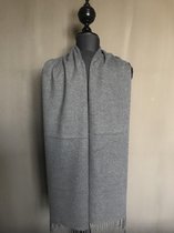 Stijlvolle Herensjaal - Sjaal - Sjawl - Omslagdoek | Donkergrijs - Donker - Grijs | Effen | Cashmere - Acrylic | Ook voor dames - Unisex | Winter | Klassiek - Trendy - Sportief - N