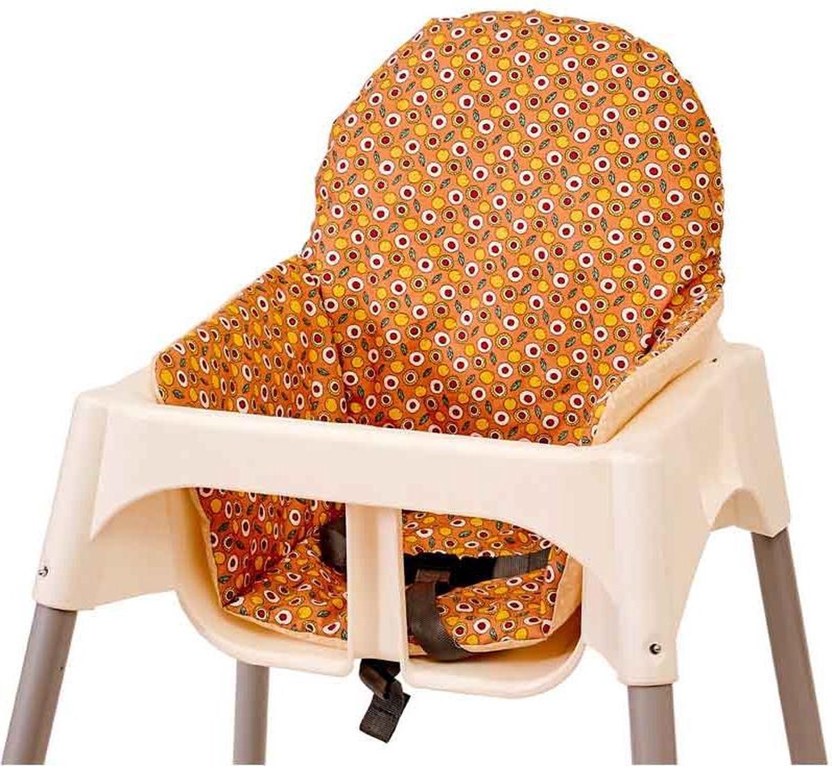 Coussin Pour Chaise Haute IKEA Antilop - Housse Amovible Et Coussin Gonflable - Motifs Feuilles Et Fleurs - Confort Bébé