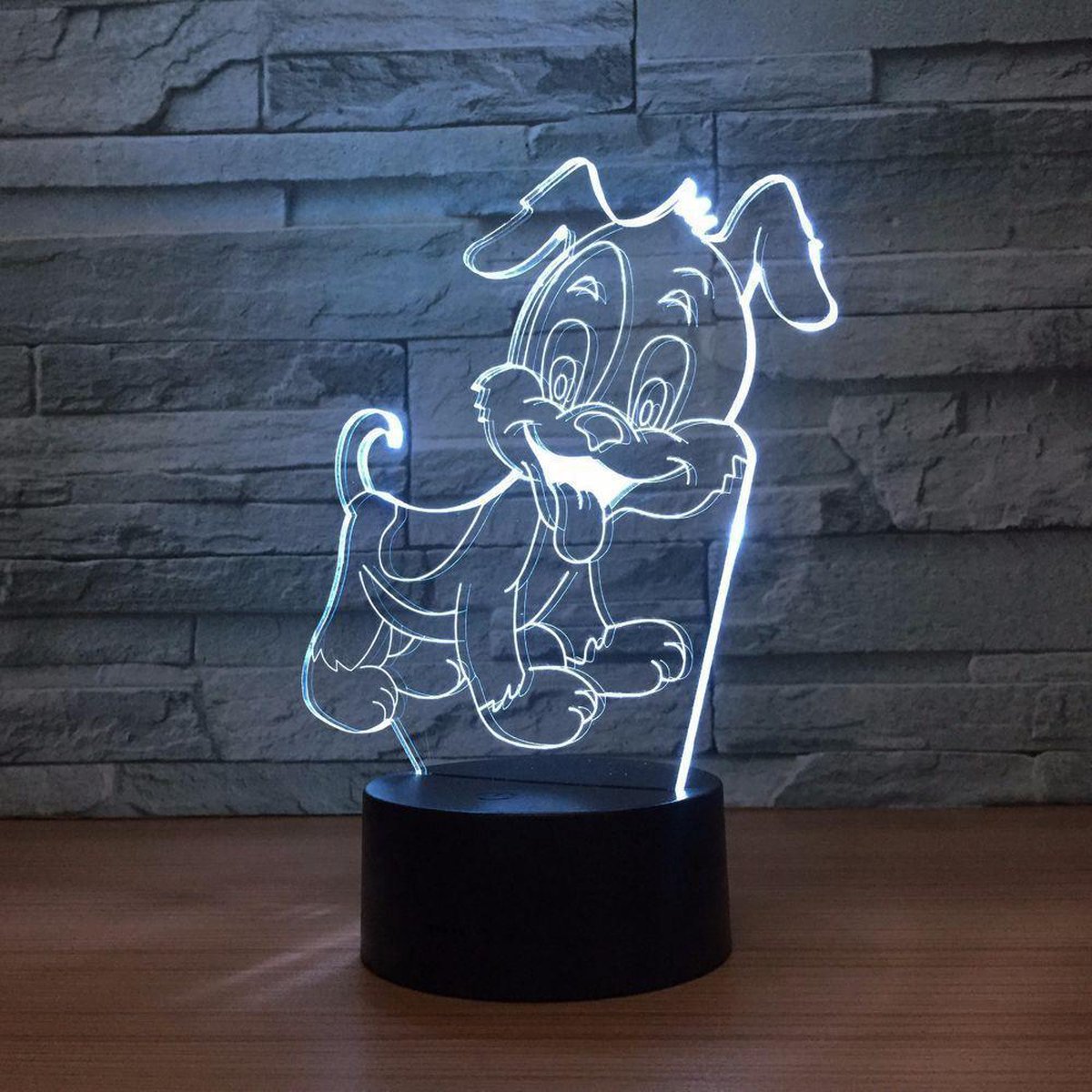 3D Led LAmp Mooie Franse hond 3d lamp 7 kleuren Led Night