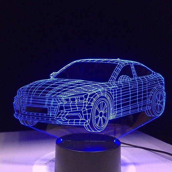 3D Led Lamp Auto Vorm 3D Lamp 5 V USB Batterij LED Nachtlampje Acryl Kids  Lava Lamp 7... | bol.com