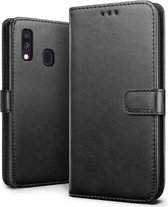 Samsung Galaxy A40 Hoesje - Book Case Portemonnee-Zwart