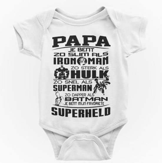Wonderbaarlijk bol.com | Baby rompertjes met tekst: Papa superheld | 86/92 II-78