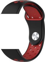 KELERINO. Siliconen bandje - Fitbit Versa 2 (Lite) - Zwart / Rood