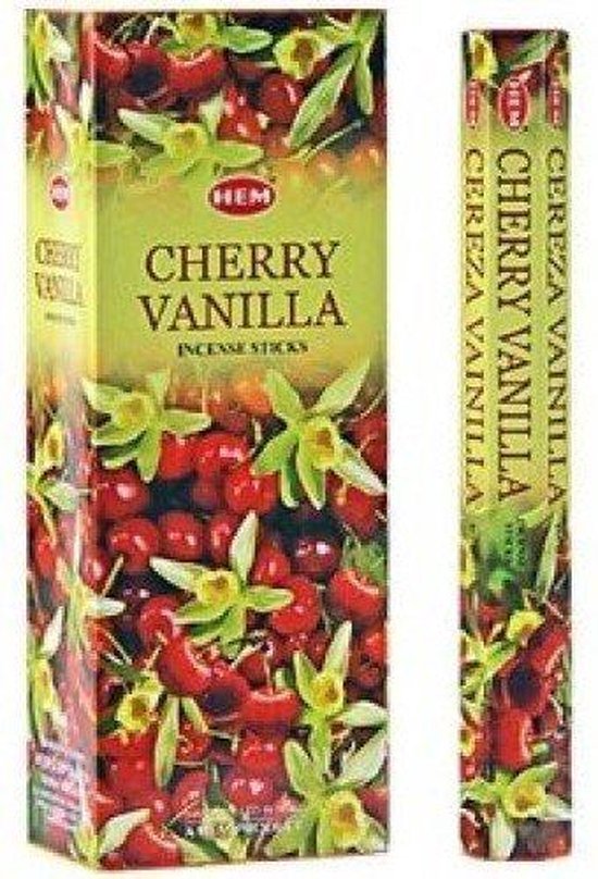 Foto: Hem wierook cherry vanilla slof 6 pakjes 120 stokjes 