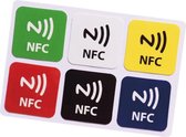 12 NTAG213 NFC tags Kleur Logo Stickers Vierkant