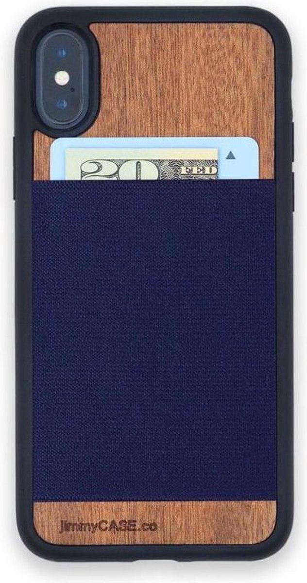 JimmyCASE iPhone X/XS Wallet Case Dark Blue