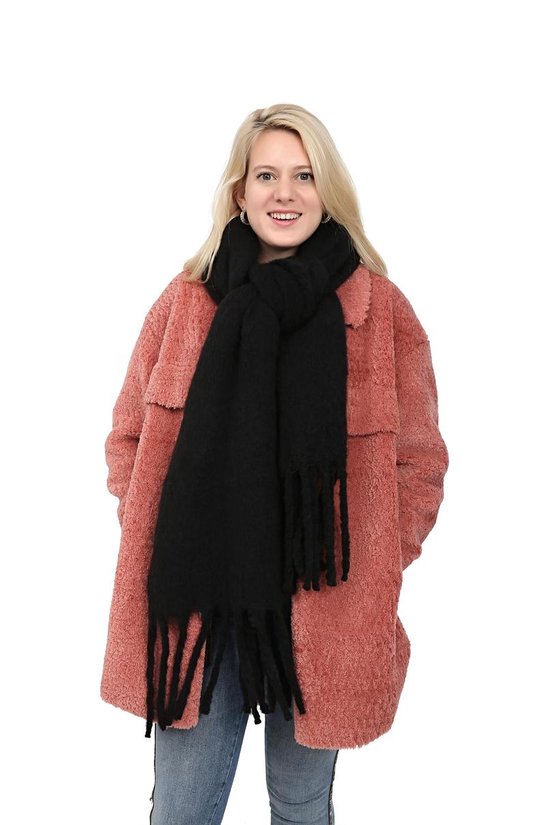 Emilie Scarves Winter sjaal extra lang en warm - zwart - 200*50CM | bol.com