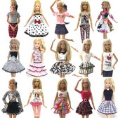 10x kleertjes voor modepoppen - willekeurige mix - Kleding past op barbie