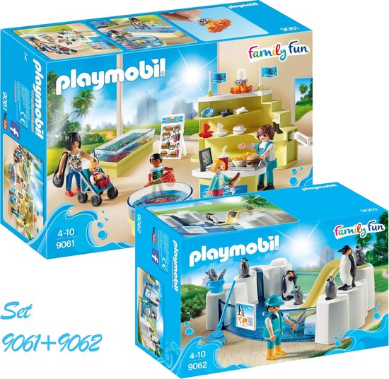 Playmobil Set Aquariumshop 9061 & Pinquinverblijf 9062 - Family Fun |  bol.com