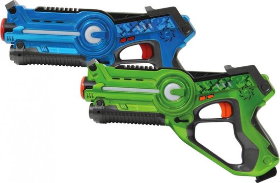 Set de pistolet de jeu laser - Infrarouge - Bleu - Vert | bol.com