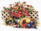 Borduurpakket Roses & Sunhat voorbedrukt - Needleart World