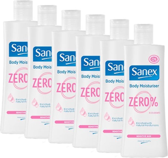 Forklaring Hvile Slægtsforskning Sanex Body lotion Zero Sensitive skin - 6 x 250 ml | bol.com