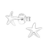Joy|S - Zilveren zeester oorbellen 6 mm ster Sterling zilver 925