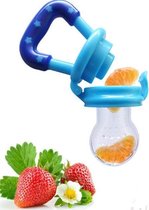 Baby fruit speen  -Fruitspeen Bijtring - Maat M - 4 - 12 maanden - Blauw