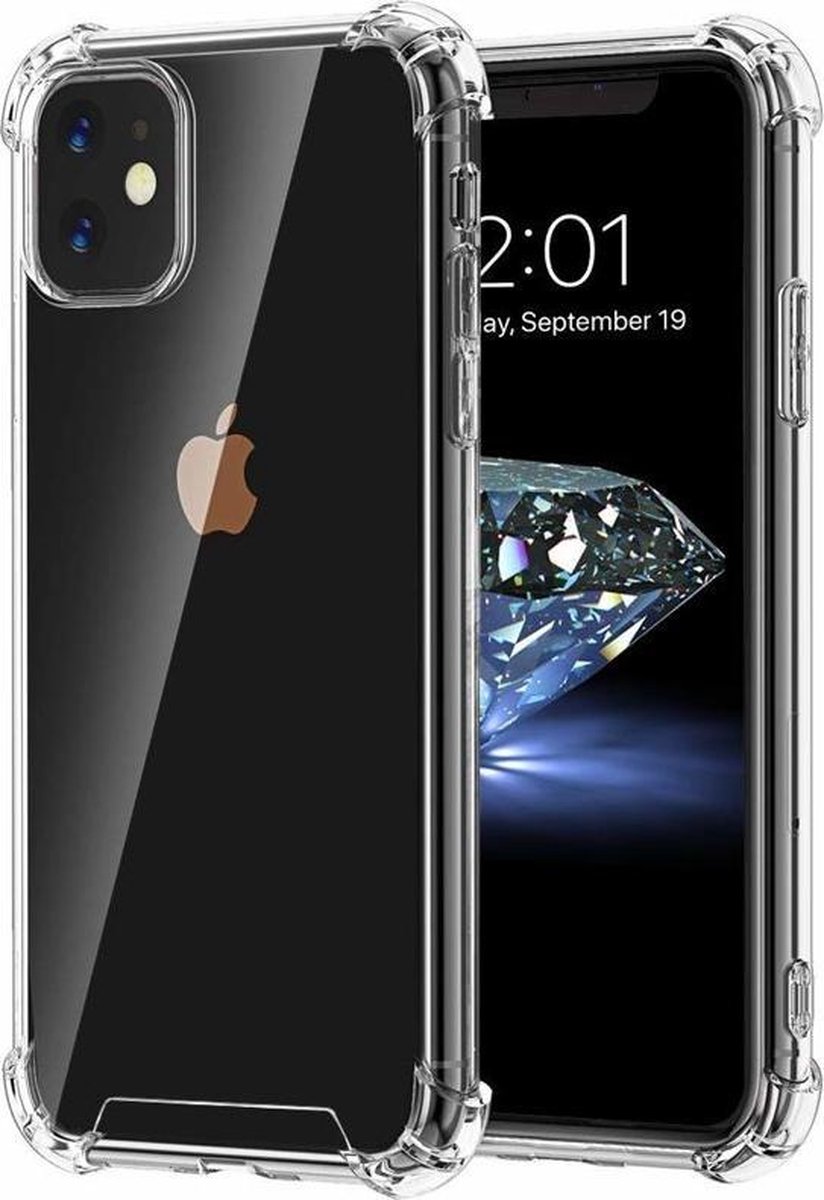geschikt voor Apple iPhone 11 Anti-Shock TPU Case Transparant geschikt voor iPhone 11