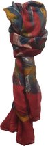 Dunne Dames Sjaal Viscose - Rood - Blauw - Groen