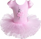 Balletpakje Ballerina Roze + Tutu Balletpakje 110-116 - roze - Ballet - prinsessen tutu verkleed jurk meisje