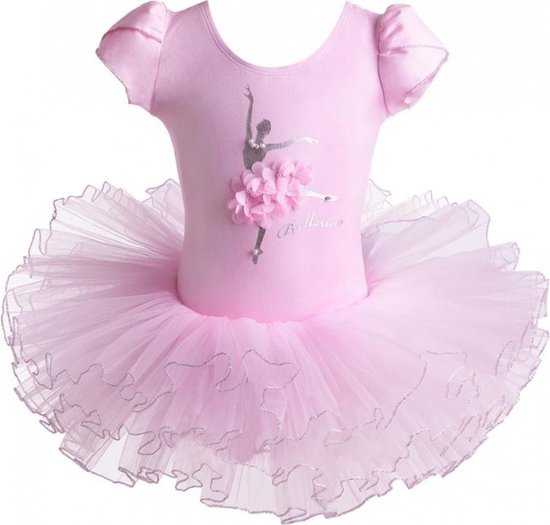 Messing kunstmest afgunst Balletpakje Ballerina Roze + Tutu Balletpakje 110-116 - roze - Ballet -  prinsessen... | bol.com