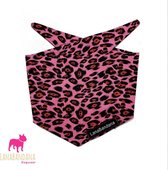 Knoopbandana | Leopard Pink maat M