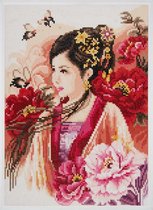 Diamond painting kit Asian lady in pink - Lanarte - PN-0184323