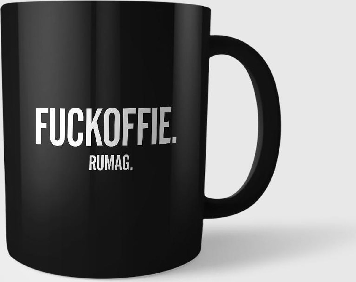 Tasse / tasse drôle de cadeau fuck you fuckin fuck blanc / jaune - 300 ml -  céramique