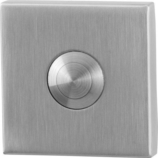 deurbel met RVS button vierkant mm RVS | bol.com