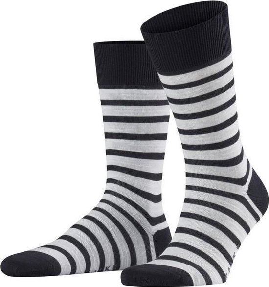 Falke zwart wit gestreepte sokken - maat 39-42 | bol.com