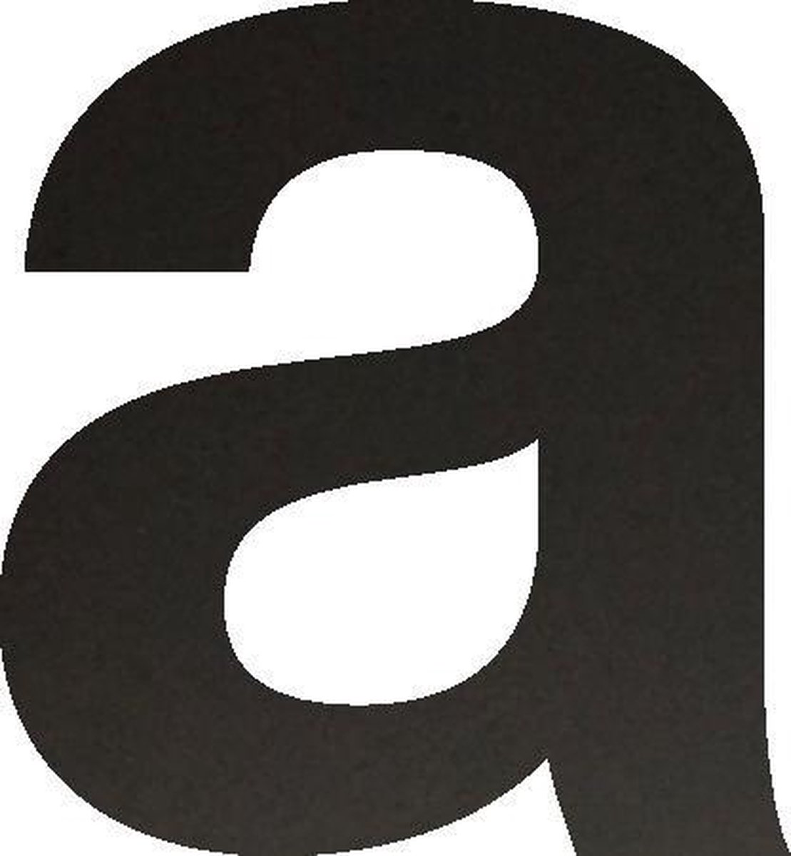 Huisnummer 22,5 cm - Letter a - Mat Zwart