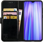 Rosso Element Book Case Wallet Hoesje Geschikt voor Xiaomi Redmi Note 8 Pro | Portemonnee | 3 Pasjes | Magneetsluiting | Stand Functie | Zwart