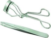 Tweezerman Merry Mint Brow & Lashes Set - Wimperkruller en Slant Tweezer Pincet