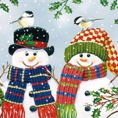 Ambiente Snowman Couple papieren servetten