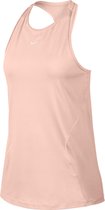 Nike Pro Ss Tee Dames Sportshirt - Echo Pink/White - Maat L