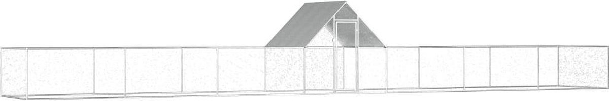 vidaXL - Kippenren - 14x2x2 - m - gegalvaniseerd - staal