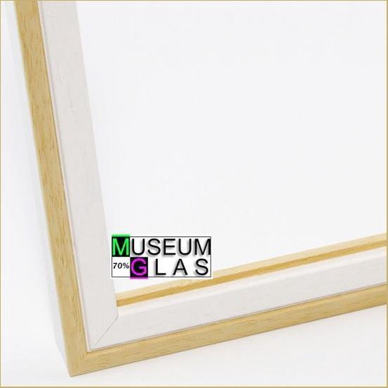 Fotolijst met museumglas - HOUT WIT BLANK - 20x20cm | bol.com
