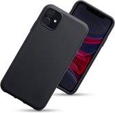 iPhone 11 hoesje - gel case - mat zwart - GSM Hoesje - Telefoonhoesje Geschikt Voor: Apple iPhone 11