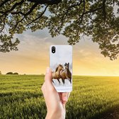 Protection Housse pour Xiaomi Redmi 7A Coque Téléphone Les Chevaux