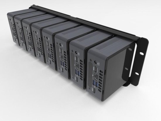 Intel NUC MiniPC 19inch 3U rack voor 1-12 Intel NUC's (Inclusief 8 montageplaten) - KEXO