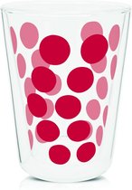 Zak!Designs Dotdot Theebeker - Dubbelwandig - 35 cl - Rood