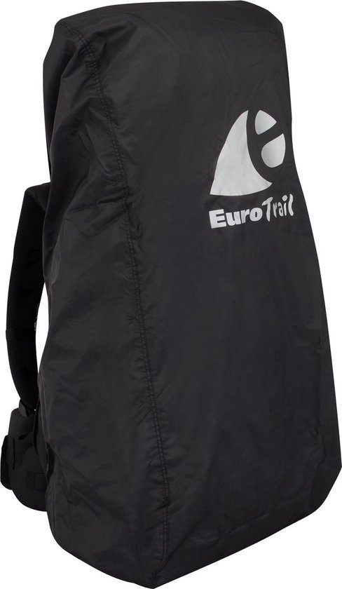 Eurotrail Regenhoes/flightbag voor backpack - tot 55 liter - Zwart
