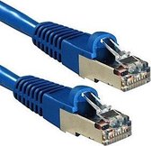 47146 Câble réseau Lindy 0 5 m Cat6a S/ FTP S-StP) Blauw