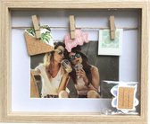 Deco Box Frame fotolijst met passe-partout - foto formaat 10x15cm - bruin